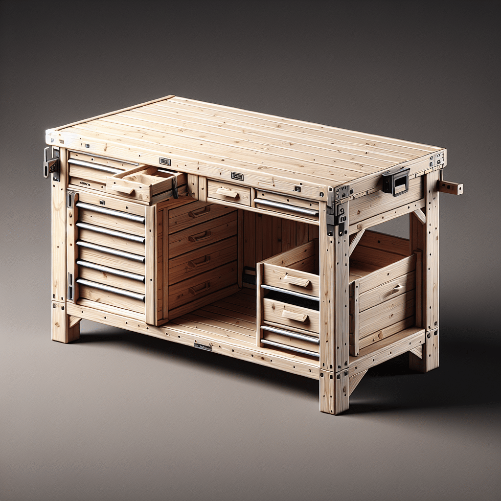 Husky 4 Ft Workbench with Spacious Storage