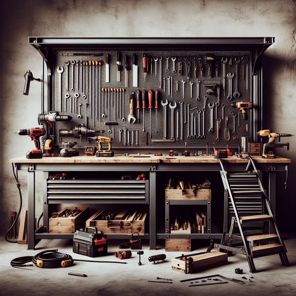 Husky 6 Ft Workbench - Heavy Duty Steel Work Table