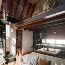 Photo Loft Interior Woodwork